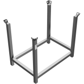 GS tested pallet | 1.05 m x 0.68 m | DP suitable for flat pallets | Stackable palletFilling dimensions: 1,08 m x 0,68 m x 0,83 m